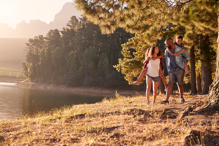 family hiking